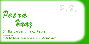 petra haaz business card